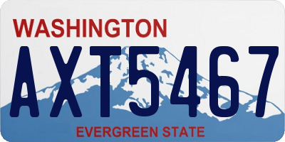 WA license plate AXT5467