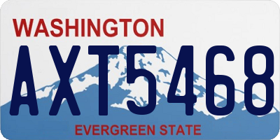 WA license plate AXT5468
