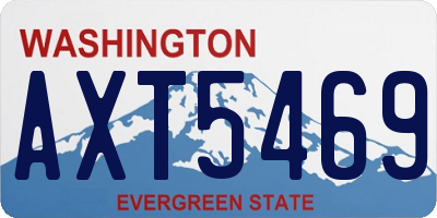 WA license plate AXT5469