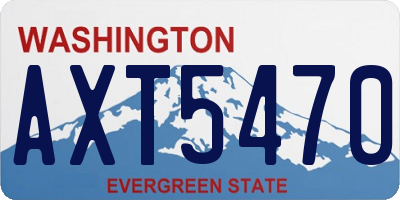 WA license plate AXT5470