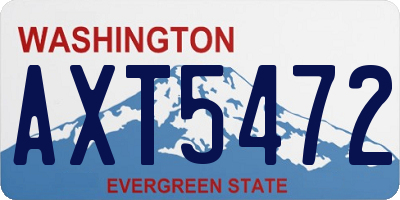 WA license plate AXT5472
