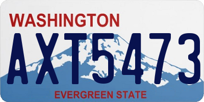 WA license plate AXT5473