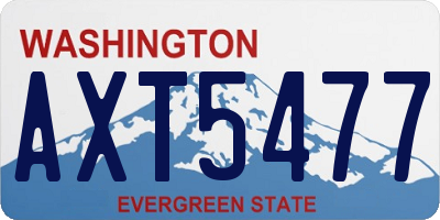 WA license plate AXT5477