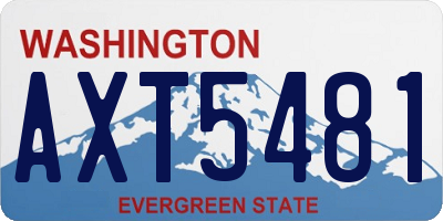 WA license plate AXT5481