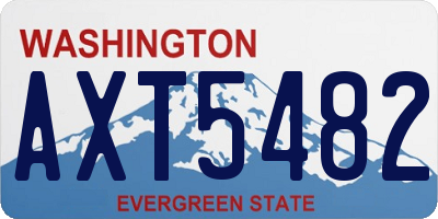 WA license plate AXT5482