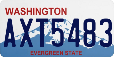 WA license plate AXT5483
