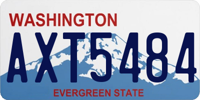 WA license plate AXT5484