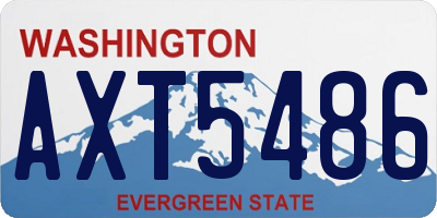 WA license plate AXT5486
