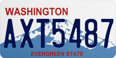 WA license plate AXT5487