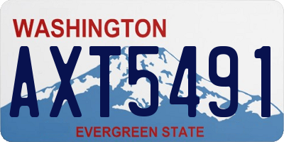 WA license plate AXT5491