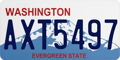 WA license plate AXT5497