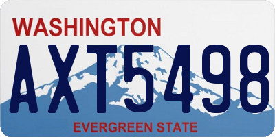 WA license plate AXT5498