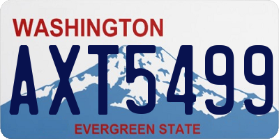 WA license plate AXT5499