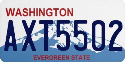 WA license plate AXT5502