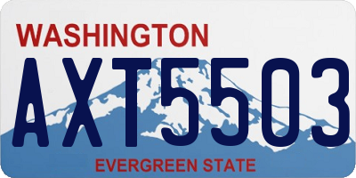 WA license plate AXT5503