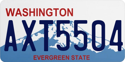 WA license plate AXT5504