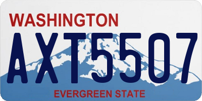 WA license plate AXT5507