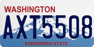 WA license plate AXT5508