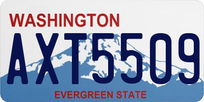 WA license plate AXT5509