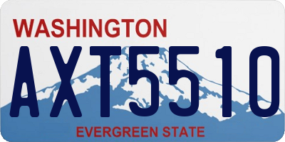 WA license plate AXT5510