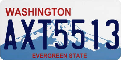 WA license plate AXT5513