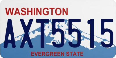 WA license plate AXT5515