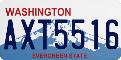 WA license plate AXT5516