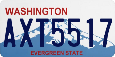 WA license plate AXT5517