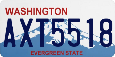 WA license plate AXT5518