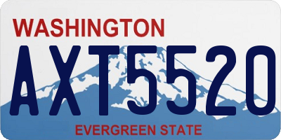 WA license plate AXT5520