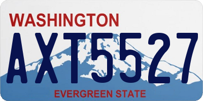 WA license plate AXT5527