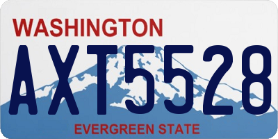 WA license plate AXT5528