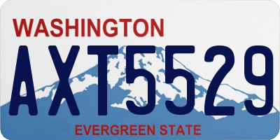 WA license plate AXT5529