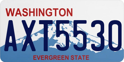 WA license plate AXT5530