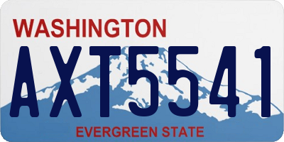 WA license plate AXT5541