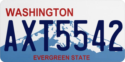 WA license plate AXT5542