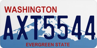 WA license plate AXT5544