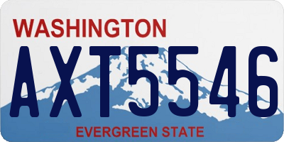 WA license plate AXT5546