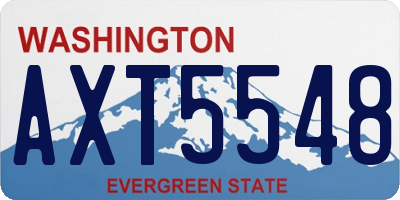 WA license plate AXT5548