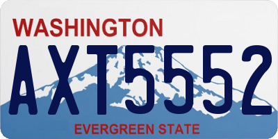 WA license plate AXT5552