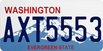 WA license plate AXT5553