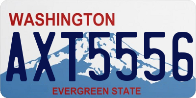 WA license plate AXT5556