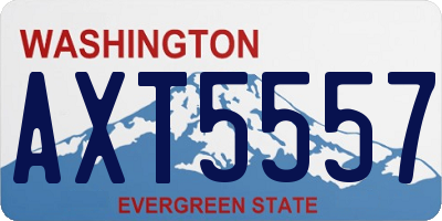 WA license plate AXT5557