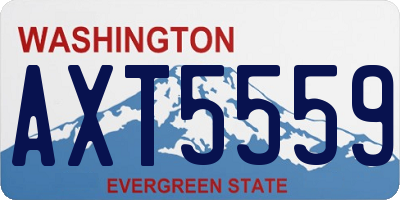 WA license plate AXT5559