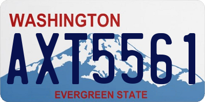 WA license plate AXT5561