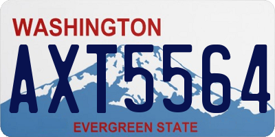 WA license plate AXT5564