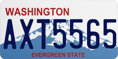 WA license plate AXT5565