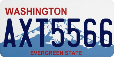 WA license plate AXT5566