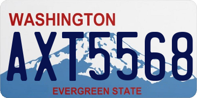 WA license plate AXT5568