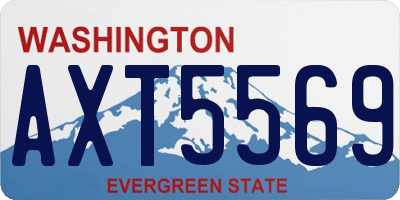WA license plate AXT5569